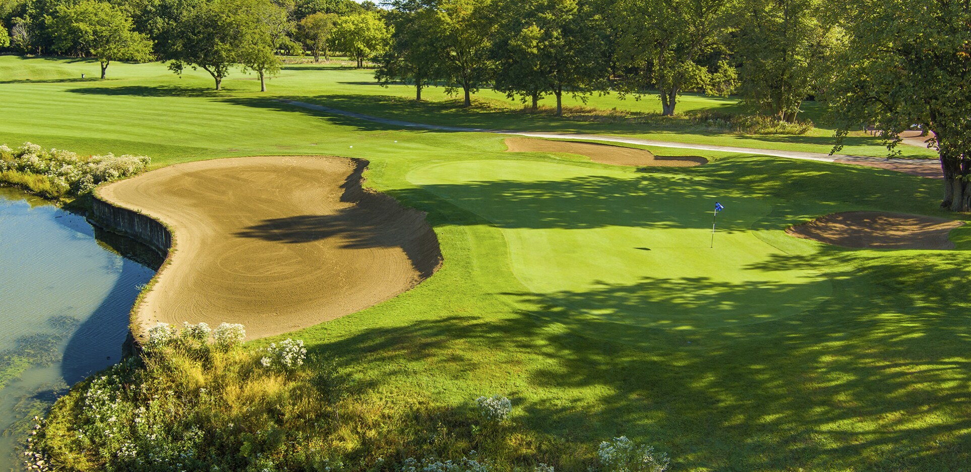 Bunker on golf course